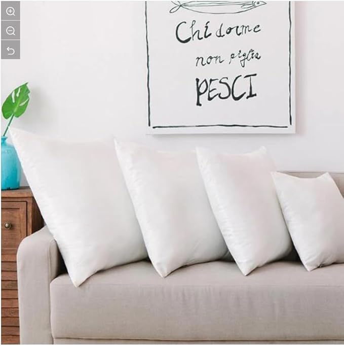 Extra Fill Plump Hollowfibre Inner Fillers, Anti-Allergy Sofa Cushion inserts Scatters, White Molten Creek