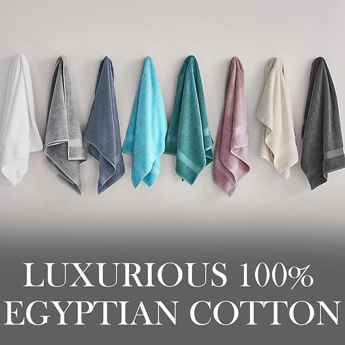 Molten Creek® Face Cloths Towels Set, 100% Egyptian Cotton, Highly Absorbent, Quick Dry, Super Soft & Fluffy, Easy to Care, Lightweight, 30 x 30cm, Pack of 12
