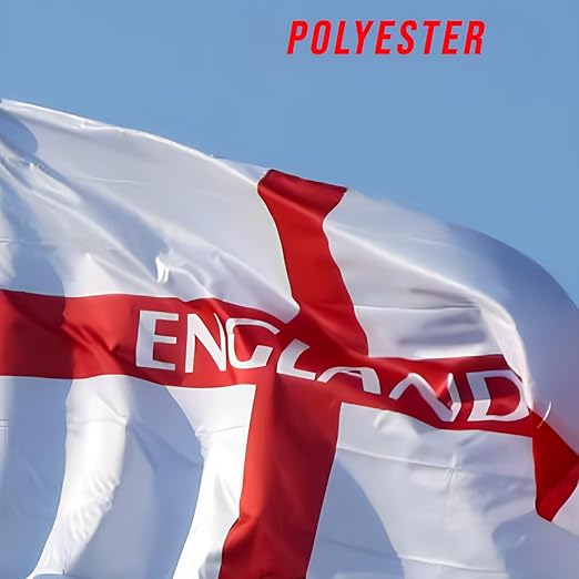 Molten Creek® England St Geroge's Cross Car Flag, Double Sided, Polyester, Lightweight & Foldable, Fan Support Flag for Parade, Sporting Events, Vehicles, Set of 2