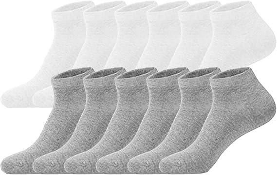Molten Creek® Low Cut Ankle Socks, No Show Shorts Socks, Breathable, Sports Casual Cotton Socks, Solid Pattern, Lightweight, 12 Pairs