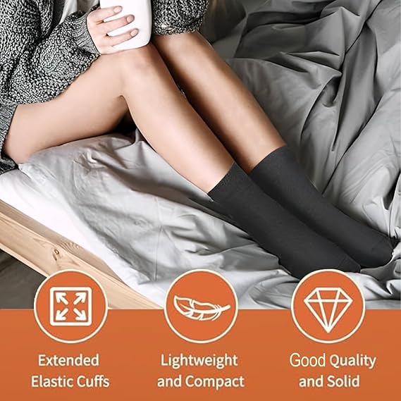 Molten Creek® Men & Women Thermal Welly Socks, Wellington Boot Socks Adult, Breathable & Comfortable, Soft Touch, Winter Long Calf Socks, 3 Pairs