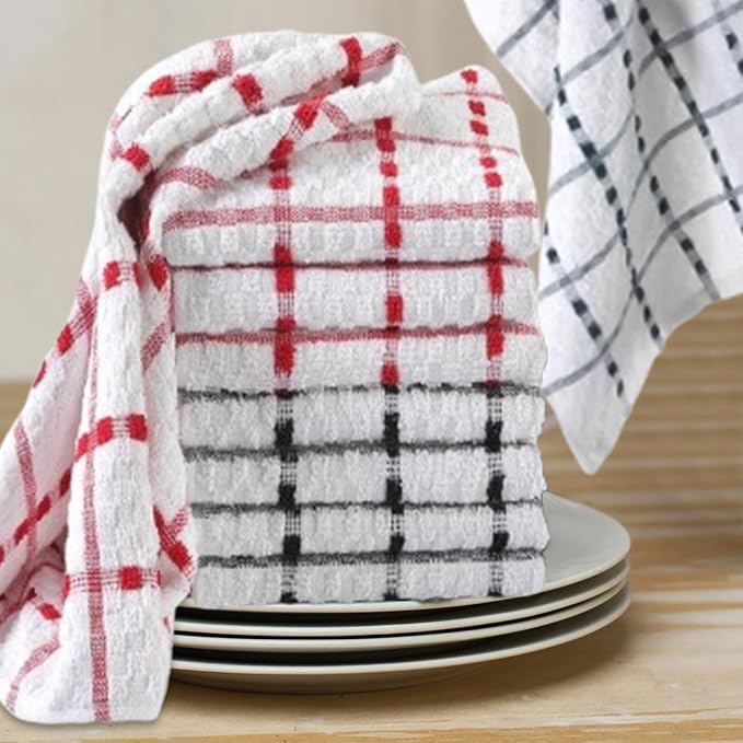 Molten Creek® Assorted Terry Tea 100% Cotton Towel Regular, Effortlessly Soak Up Liquids, Suitable For Hotels, Bars, Restaurants, Pubs, Catering Services