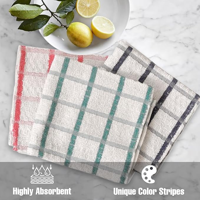 Molten Creek® Assorted Terry Tea 100% Cotton Towel Regular, Effortlessly Soak Up Liquids, Suitable For Hotels, Bars, Restaurants, Pubs, Catering Services