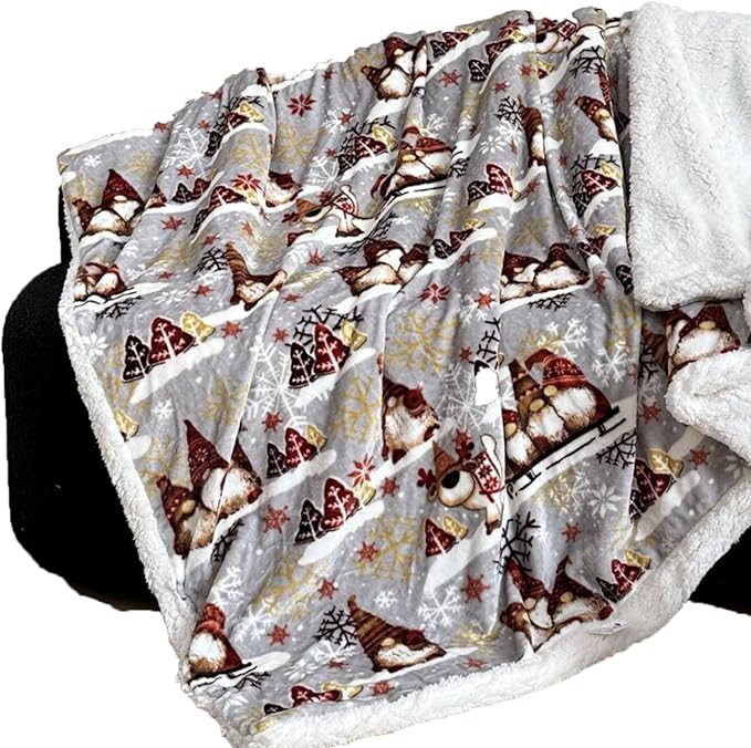 Molten Creek® Christmas Throw Sherpa Blanket, Soft And Comfortable, Fluffy And Warm, Eye Catching Design, Portable & Lightweight, Machine Washable, Ideal For Winter Molten Creek