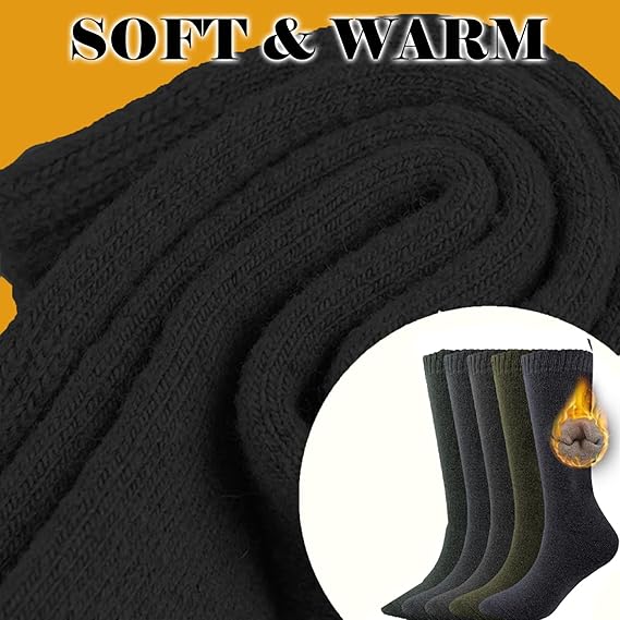 Molten Creek® Men & Women Thermal Welly Socks, Wellington Boot Socks Adult, Breathable & Comfortable, Soft Touch, Winter Long Calf Socks, 3 Pairs