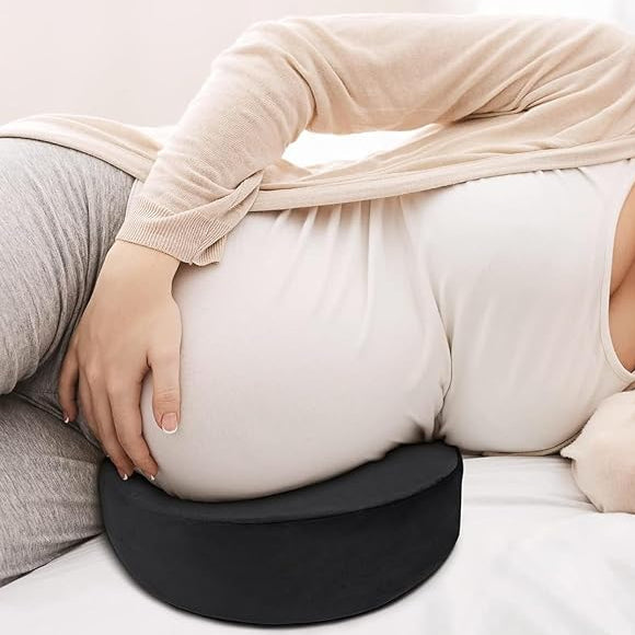 Molten Creek® Pregnancy Wedge Pillow for Maternity, Memory Foam Maternity Pillow Support for Body, Belly, Back, Knees, Side Sleeping, Removable Cover, Lightweight Molten Creek