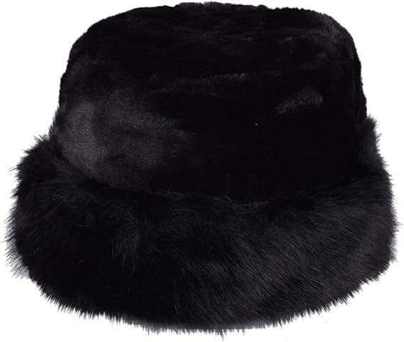Molten Creek® Fluffy Fur Round Winter Bucket Hat, Cozy Warm and Style, Easy-to-Care-for Polyester, Eye-Catching Patterns, Essential Winter Accessory, One-Size,