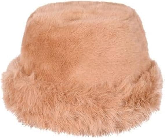Molten Creek® Fluffy Fur Round Winter Bucket Hat, Cozy Warm and Style, Easy-to-Care-for Polyester, Eye-Catching Patterns, Essential Winter Accessory, One-Size,