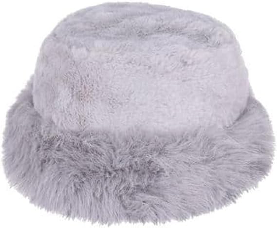 Molten Creek® Fluffy Fur Round Winter Bucket Hat, Cozy Warm and Style, Easy-to-Care-for Polyester, Eye-Catching Patterns, Essential Winter Accessory, One-Size,