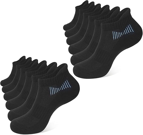 Set of black ankle socks with a subtle pattern on a white background