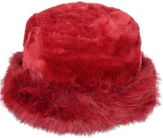 Molten Creek® Fluffy Fur Round Winter Bucket Hat, Cozy Warm and Style, Easy-to-Care-for Polyester, Eye-Catching Patterns, Essential Winter Accessory, One-Size,