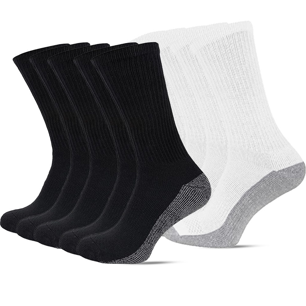 Molten Creek®  10 Pairs Men's BIG FOOT Industrial Crew Boot Work Socks Cushioned Heavy Duty Reinforced Toe & Heel UK 11-14 Molten Creek