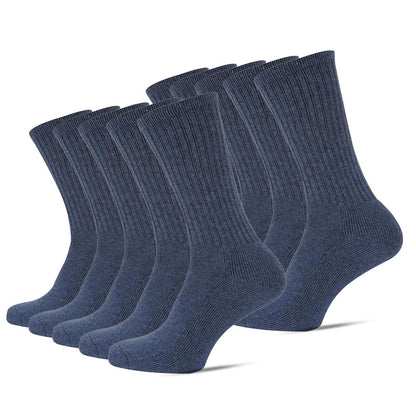 Molten Creek® 10 Pairs Men’s Crew Sports Socks, Classic Rich Cotton, Cushioned Sole, Comfort Top, Training, Walking, Hiking, Athletic Socks, Size 6-11 Molten Creek