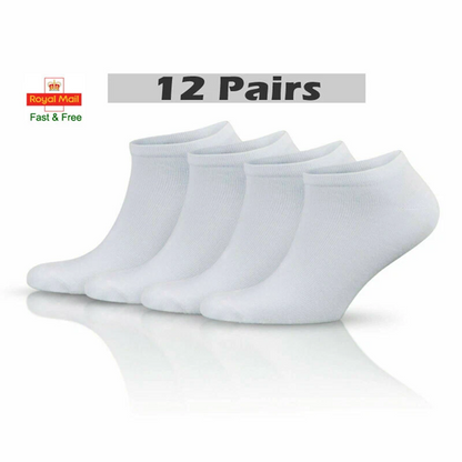 Molten Creek® Men's & Women's Trainer Liner Socks – Cotton Low Cut Invisible Sports Socks