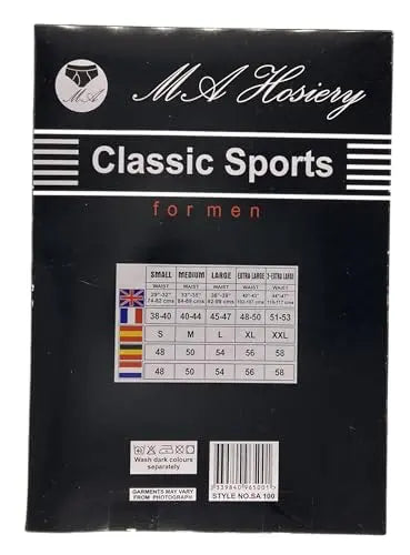 Molten Creek Men's Classic Sports S - XXL Soft Cotton Underwear Ribbed Soft Sports Slips Briefs Pants Trunk Hipster, 6 Pack Molten Creek