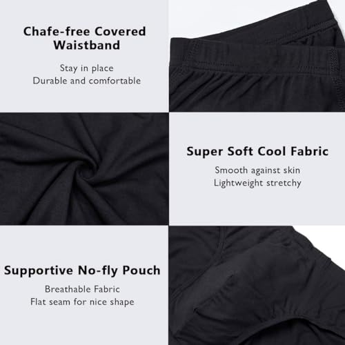 Molten Creek Men's Classic Sports S - XXL Soft Cotton Underwear Ribbed Soft Sports Slips Briefs Pants Trunk Hipster, 6 Pack