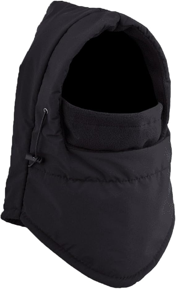 Molten Creek® Black Fleece Lined Hoodie, Waterproof Design, Neck Warmer, Soft Texture, Insulated Face Mask, Breathable Fabric, Ideal For Winter Sports & Outdoor Adventures Molten Creek