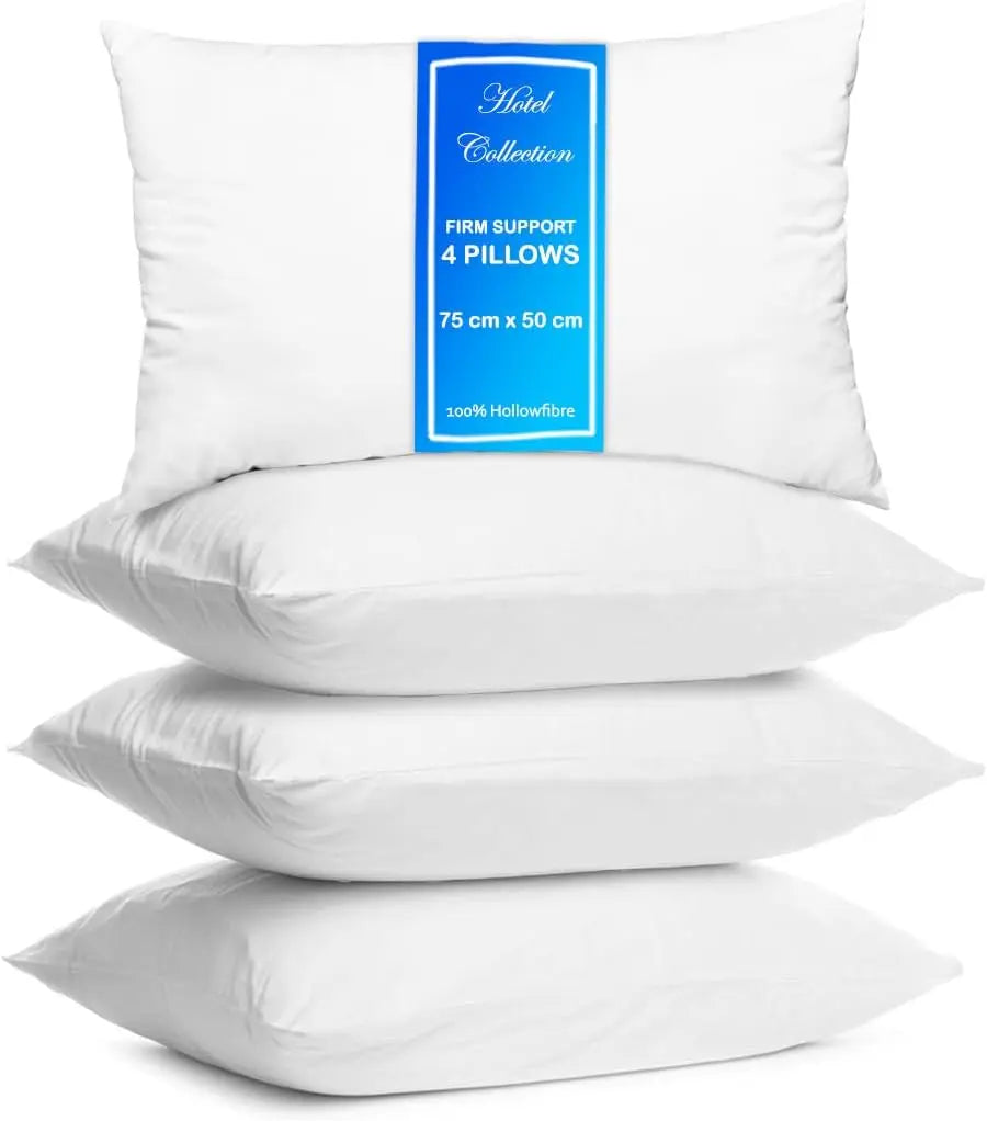 Molten Creek® Hotel Quality Standard Soft Pillows, Bounce Back Support Bed Pillows, 75 x 50 cm, Anti Allergic Hollowfiber Filled, Comfortable and Breathable, Easy Care (2) Molten Creek
