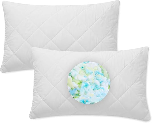 Molten Creek® Quilted Bed Pillows, Shredded Foam Filling, Soft And Breathable Fabric, Modern Design, Instant Rebound, Long-Lasting Durability, Machine Washable Molten Creek