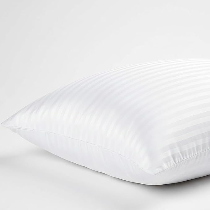 Molten Creek® Shredder Memory Foam Pillow, Stripe Design, Ultra Soft And Warm, Modern And Sleek, Portable And Lightweight, Easy To Store, Machine Wash, Pack Of 2 Molten Creek