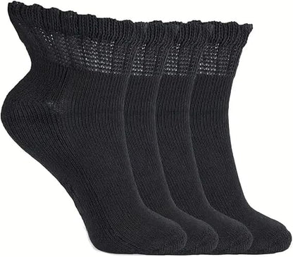 Molten Creek® Men’s Extra Wide Quarter Diabetic Socks, Soft Loose Grip, Non-Elastic for Extra Comfort, Smooth Toe Seam, Soft Cushioned Sole, 6-11, 6 Pairs Molten Creek