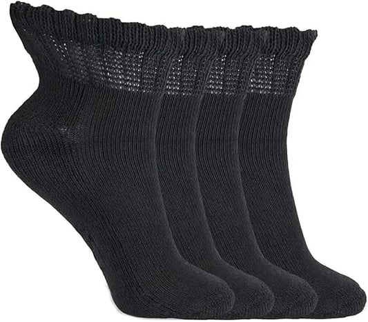 Molten Creek® Men’s Extra Wide Quarter Diabetic Socks, Soft Loose Grip, Non-Elastic for Extra Comfort, Smooth Toe Seam, Soft Cushioned Sole, 6-11, 6 Pairs Molten Creek
