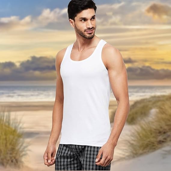 Molten Creek® 6X Pack Mens Vests Classic Sports 100% Cotton Tank Tops Summer Training Gym Sports Sleeveless Casual Undershirts S-2XL Molten Creek