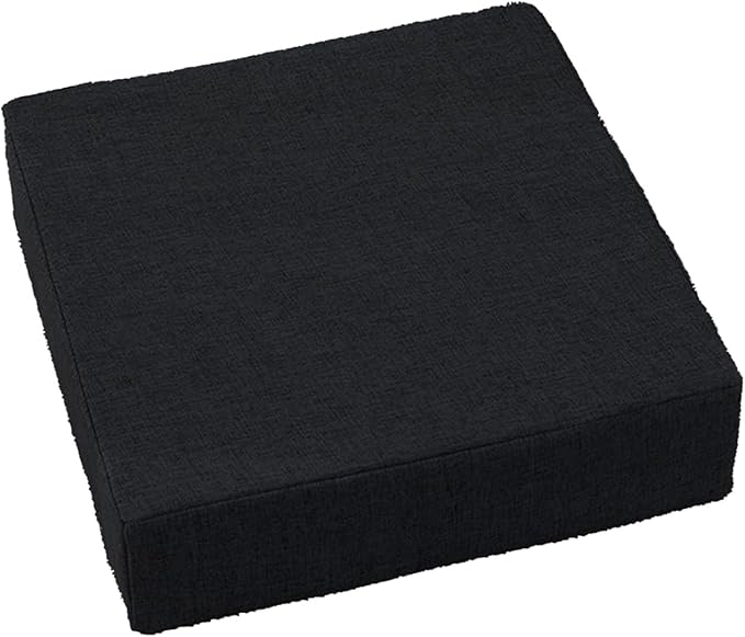Molten Creek® Armchair Memory Foam Cushion Seat, Solid Removable Cover, Soft & Comfortable Chair Seat Pad, Non-Slip Cushion for Car, Office, Sofa, Garden, Black Molten Creek