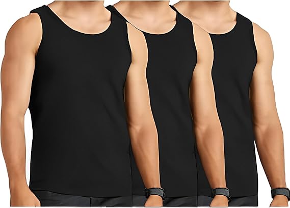 Molten Creek® 6X Pack Mens Vests Classic Sports 100% Cotton Tank Tops Summer Training Gym Sports Sleeveless Casual Undershirts S-2XL Molten Creek