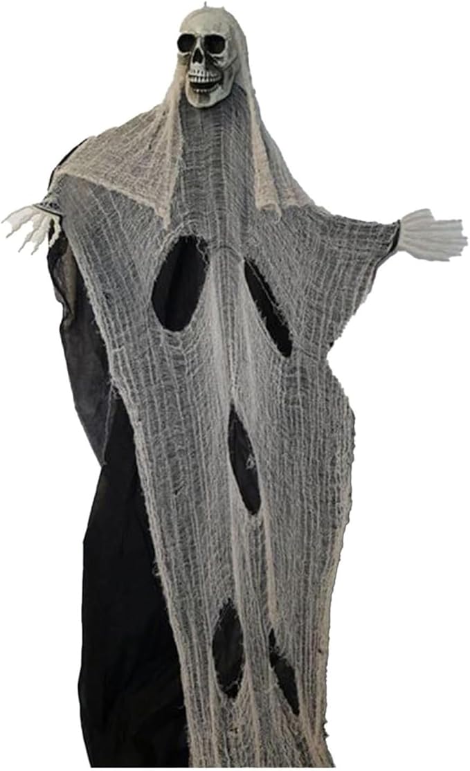 Molten Creek® Hanging Reaper, Spooky Halloween Outdoor Garden Decoration, Eye Catching Theme, Durable & Reusable, Lightweight Design, Easy To Hang, 210cm Molten Creek