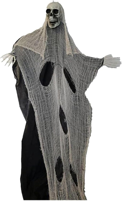 Molten Creek® Hanging Reaper, Spooky Halloween Outdoor Garden Decoration, Eye Catching Theme, Durable & Reusable, Lightweight Design, Easy To Hang, 210cm Molten Creek