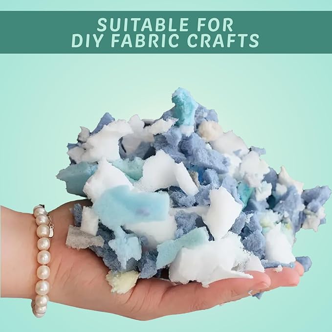 Molten Creek® Shredded Foam Crumbs, Seating Transformation, Fluffy Furniture Accessory, No Stuffiness, Promotes Airflow, Hypoallergenic, Long-Lasting Comfort, Plush Experience Molten Creek