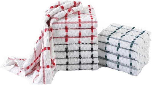 Molten Creek® Assorted Terry Tea 100% Cotton Towel Regular, Effortlessly Soak Up Liquids, Suitable For Hotels, Bars, Restaurants, Pubs, Catering Services (Pack of 12)