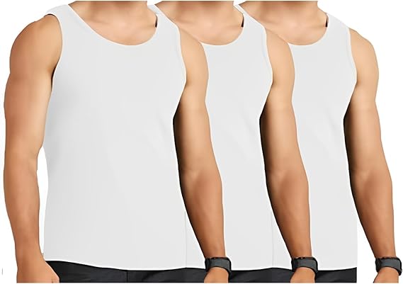 Molten Creek® 6X Pack Mens Vests Classic Sports 100% Cotton Tank Tops Summer Training Gym Sports Sleeveless Casual Undershirts S-2XL Molten Creek