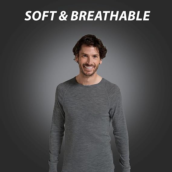 Molten Creek® Men's Thermal Underwear Set, Extra Warm Thermal, Top Bottom Long Johns Set, Vests & Trousers for Winter, Soft & Breathable, Super Stretchy Molten Creek