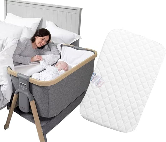 Molten Creek® Next to Me Chicco Deluxe Crib Mattress, Super Soft, Removable Double-Sided Cover, Machine Washable, Travel Cot Toddler Infant Bed Foam Mattress. Molten Creek