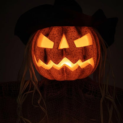 Molten Creek® Hanging Pumpkin Head, Halloween Decorations Accessories, Eye Catching Spooky Theme, Portable And Lightweight, Perfect For Halloween Parties (150CM) Molten Creek