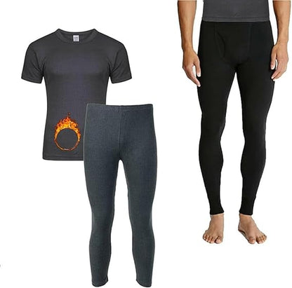 Molten Creek® Men's Thermal Underwear Set, Extra Warm Thermal, Top Bottom Long Johns Set, Vests & Trousers for Winter, Soft & Breathable, Super Stretchy Molten Creek