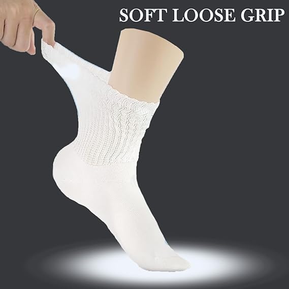 Molten Creek® Men’s Extra Wide Quarter Diabetic Socks, Soft Loose Grip, Non-Elastic for Extra Comfort, Smooth Toe Seam, Soft Cushioned Sole, 6-11, 6 Pairs Molten Creek