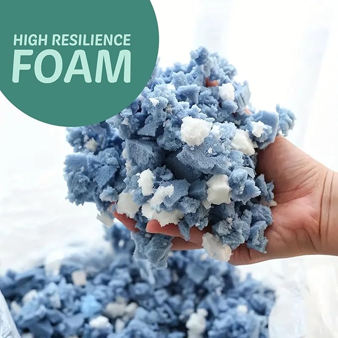 Molten Creek® Shredded Foam Crumbs, Seating Transformation, Fluffy Furniture Accessory, No Stuffiness, Promotes Airflow, Hypoallergenic, Long-Lasting Comfort, Plush Experience Molten Creek