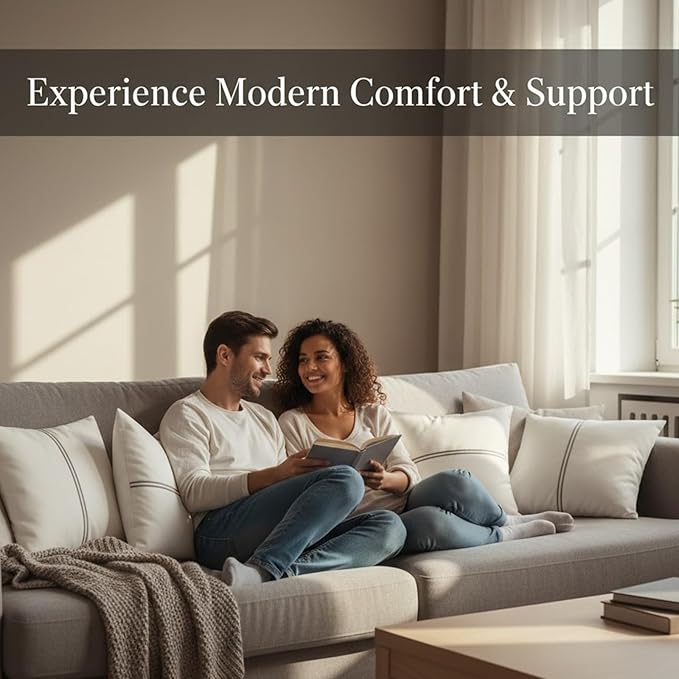 Molten Creek® Shredder Memory Foam Pillow, Stripe Design, Ultra Soft And Warm, Modern And Sleek, Portable And Lightweight, Easy To Store, Machine Wash, Pack Of 2 Molten Creek