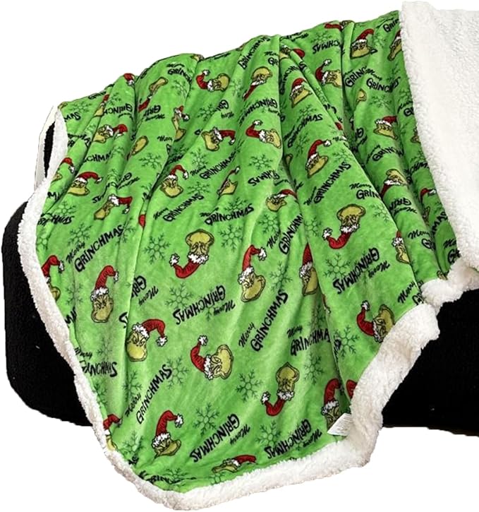 Molten Creek® Christmas Throw Sherpa Blanket, Soft And Comfortable, Fluffy And Warm, Eye Catching Design, Portable & Lightweight, Machine Washable, Ideal For Winter Molten Creek