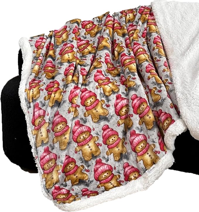 Molten Creek® Christmas Throw Sherpa Blanket, Soft And Comfortable, Fluffy And Warm, Eye Catching Design, Portable & Lightweight, Machine Washable, Ideal For Winter Molten Creek