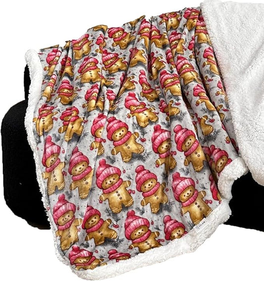 Molten Creek® Christmas Throw Sherpa Blanket, Soft And Comfortable, Fluffy And Warm, Eye Catching Design, Portable & Lightweight, Machine Washable, Ideal For Winter Molten Creek