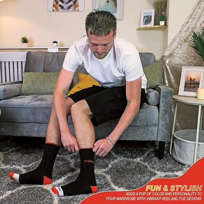 Molten Creek® 7 Pairs of Men’s Days of the Week Socks, 7 Days Socks, Colourful Design, Ideal for Every Day, Super Soft, Comfortable & Breathable, Best Gift For Men Molten Creek