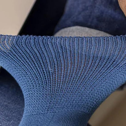 Molten Creek® 6 Pairs Men's Ribbed Diabetics Socks, 100% Pure Cotton, Non-Elastic, Soft Grip, Comfortable & Breathable, 6-11, 11-14 Bigfoot