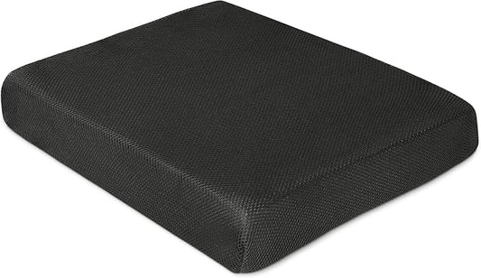 Molten Creek® Memory Foam Seat Cushion, Ergonomic Orthopaedic Chair Pad for Office, Car, Wheelchair & Home, Anti-Pressure Sores, Breathable & Washable Cover, Black Molten Creek