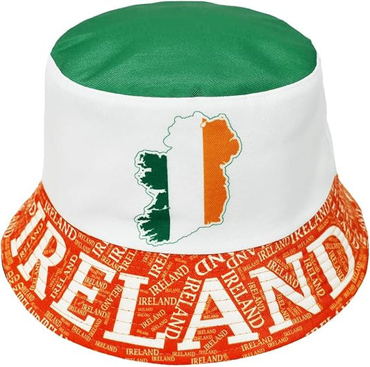 Molten Creek® Ireland Flag Bucket Hat, Reversible 100% Cotton Double-Layer Fisherman Hat, One Size Fits All, Irish National Flag Summer Cap for Men & Women, Lightweight, Breathable Outdoor Hat Molten Creek