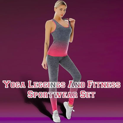 Molten Creek® Gym Clothing Female Yoga Leggings And Fitness Sportwear Set, Blend Of Style, Functionality, And Versatility Design, Breathable Fabric, Supportive Fit,