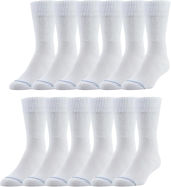 Molten Creek® Cushioned Athletic Unisex Socks, Moisture Wicking, Blister Resistance & Odour Control, Smooth Toe Seam, Pair of 6 Molten Creek